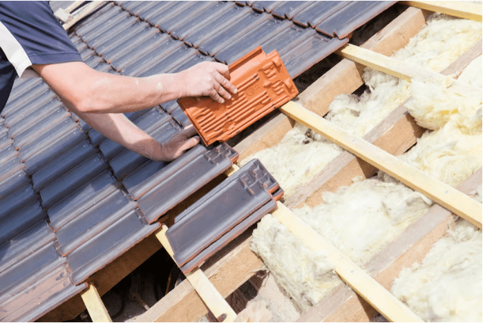 Roof Repair Techniques for Different Materials showing different types of roofing materials in repair