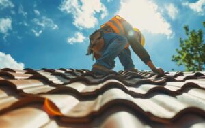 Roofers demonstrating best practices for roof installation on a residential home.